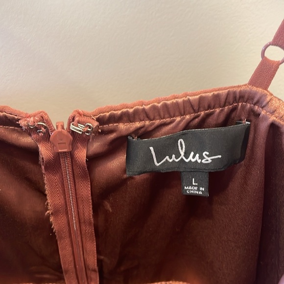 Lulus - All About Love Rusty Rose Maxi Dress Size L - Picture 8 of 9
